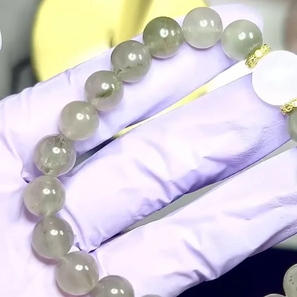 Green Rutilated Quartz Bracelet - Picture 4 of 7